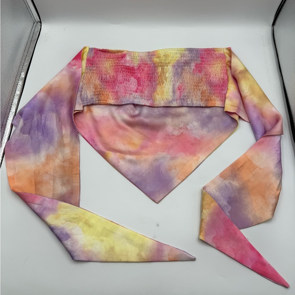 Superdown Strapless Bandanna Tie Dye Tube Top - Picture 5 of 9